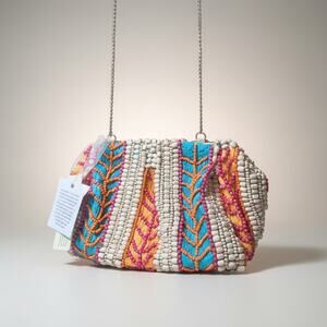 From India to You Viral Artisan Beaded Crossbody Bag Multi Color NWT